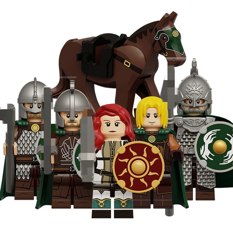 The Lord of the Rings Block Toys Figure Rohan Soldier Horses Princess ...