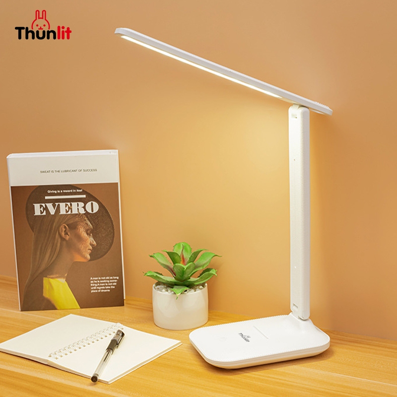 Thunlit Rechargeable Desk Lamp 3-level Touch Dimming 2000mAh Eye Protection  LED Table Lamp for Study