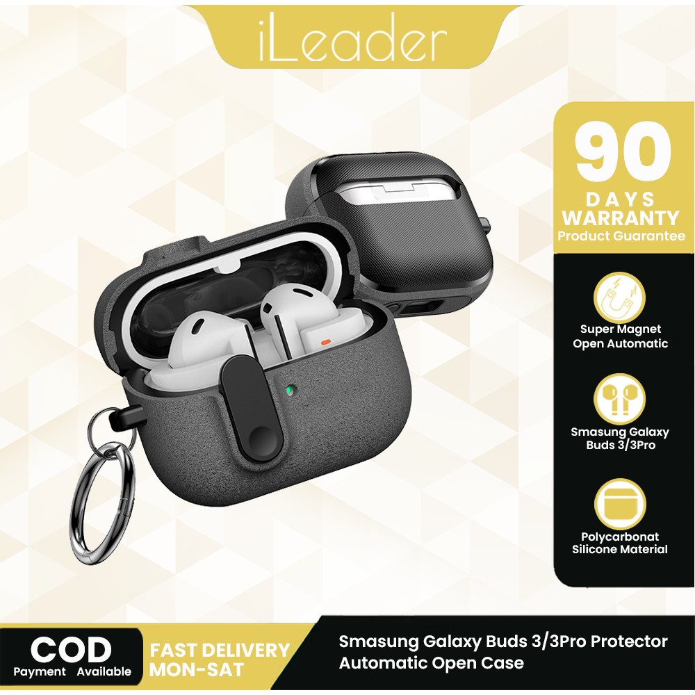 iLeader Samsung Galaxy Buds 3 3 Pro Magnetic Lock Case Automatic Lock ...