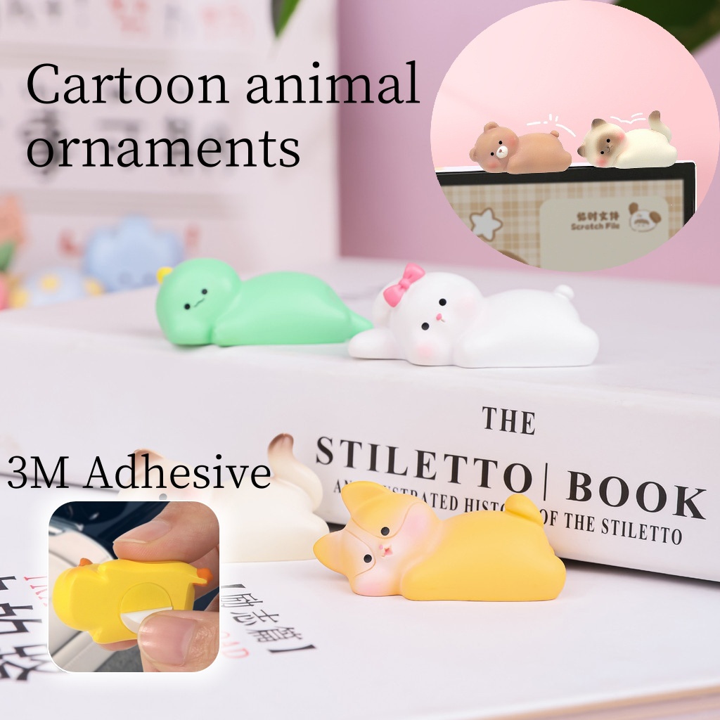 Office Computer Decorations Small Animals Cute Animals lying flat ...