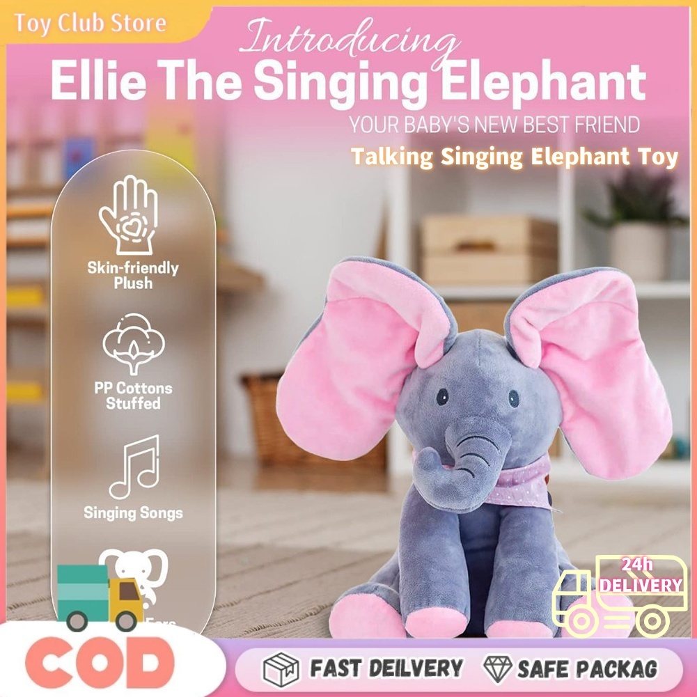 Elephant Soft Toys For Newborns Talking Singing Elephant Toy Peek
