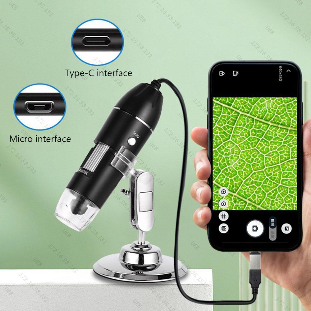 Digital USB Microscope Camera 500X LED Magnifier for Cell Phone Repair ...
