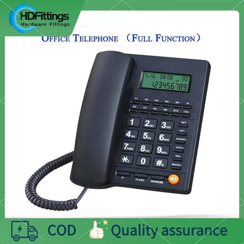 LCD Corded Caller ID Telephone Home Office Desktop Corded Landline ...