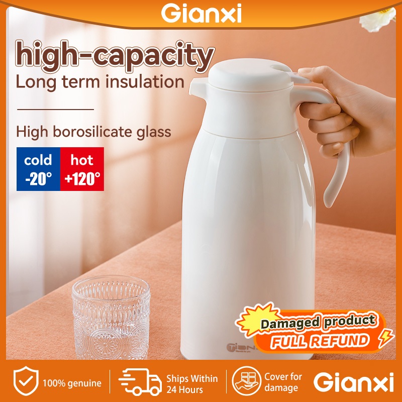 GIANXI Large Capacity Thermos Hot Water Bottle Glass Liner Termos ...