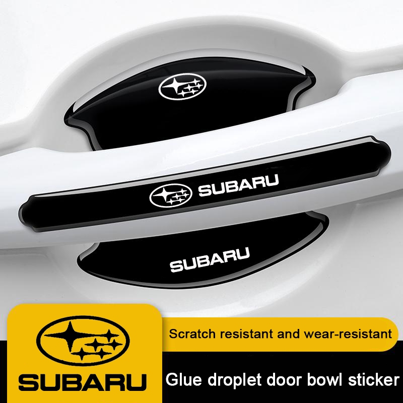 4/8Pcs Subaru Car Door Handle Black Protection Sticker Car Door Bowl ...