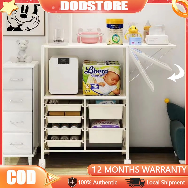 Mobile Kitchen Racks Organizer With Foldable table Kitchen Trolley With ...