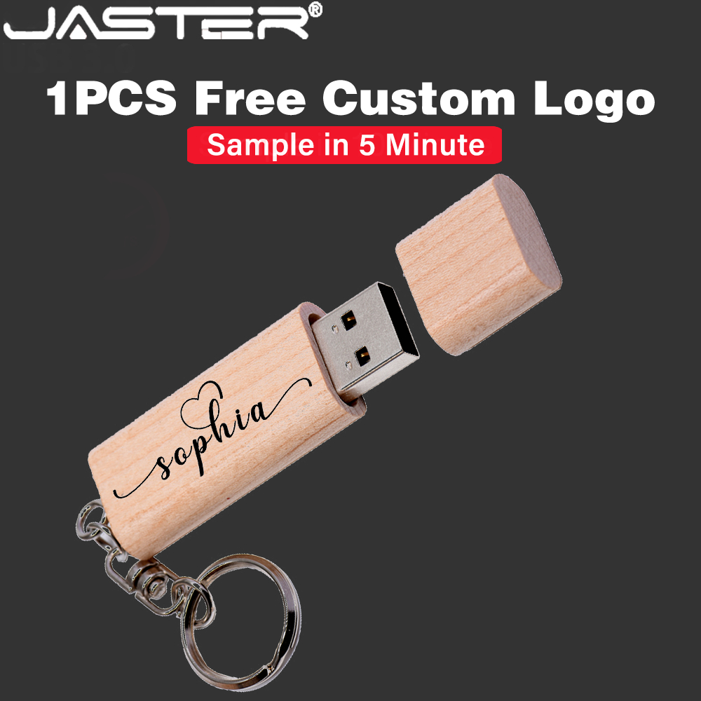 COD Free Custom LOGO Wooden USB 2.0 Flash Drive Pen Drive 32GB Pendrive ...