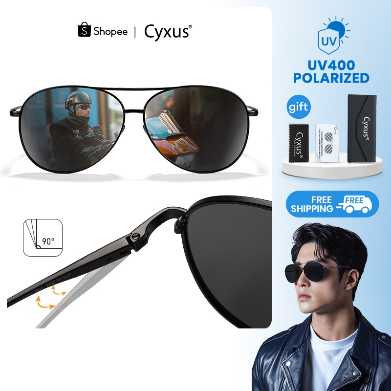 Men's Polarized Aviator Sunglasses UV400 – Silver Frame Blue Mirror Lens, Sport Running Fishing Driving
