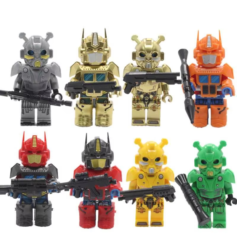 8+ Action Figure Robot with Armor, Minifigures, Transforming Car and ...