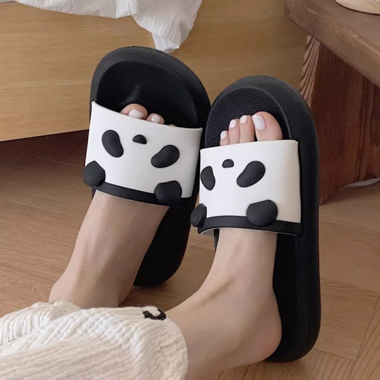 Xixitiao Panda Slippers Summer Soft Sole Indoor Cute Home Bathroom For ...