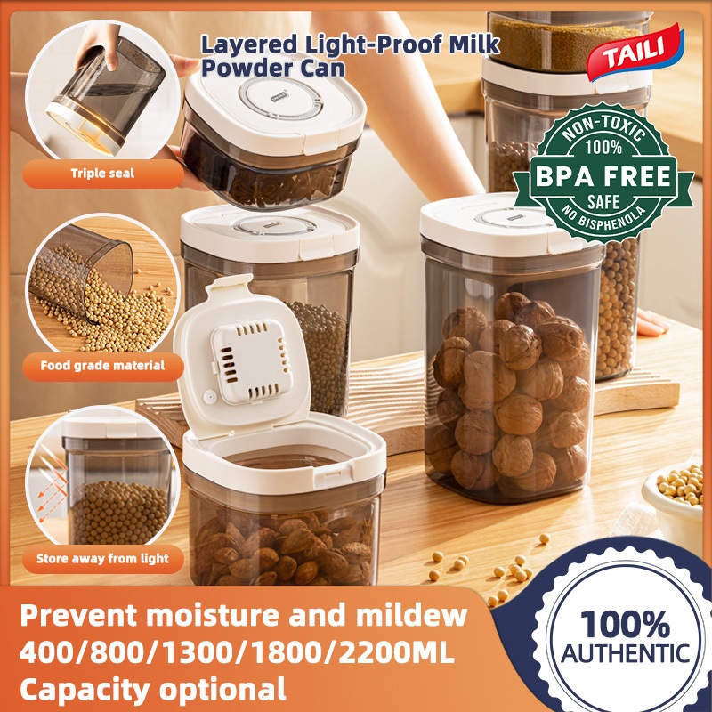 TAILI Airtight Food Storage Container - Lightproof, Moisture-Proof ...