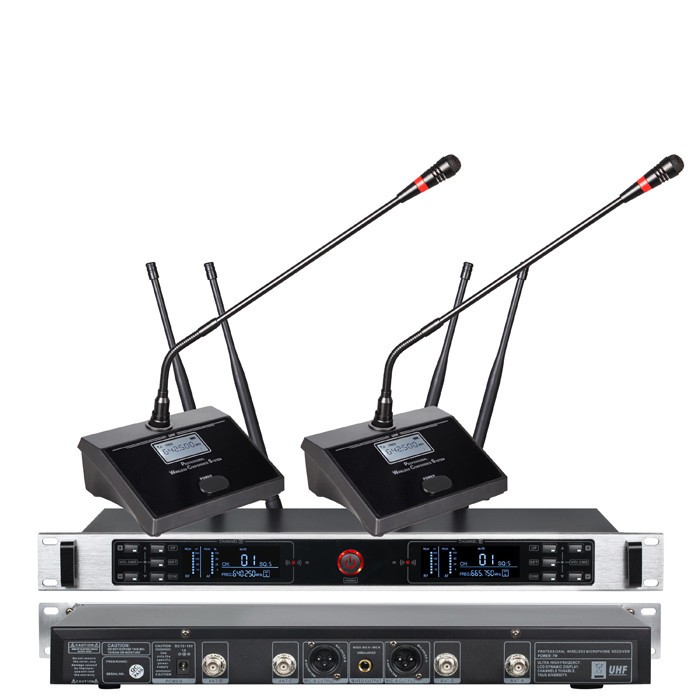 TURE DIVERSITY 640-690MHz UR-3000C uhf dual-channel wireless gooseneck ...