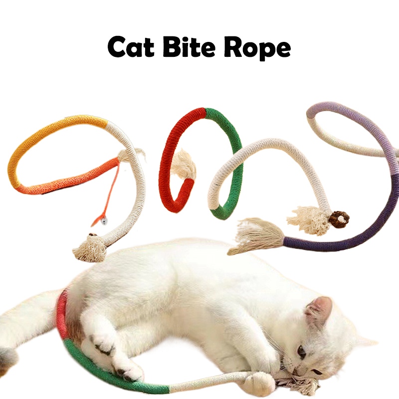 Cat Chew Rope Toys Cat Bite Rope self-entertainment for Teeth Grinding ...