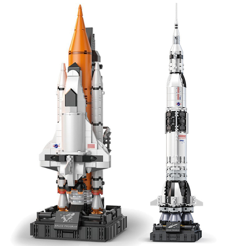 600+ Piece Bricks Rocket Space Shuttle Technical City Model Building ...