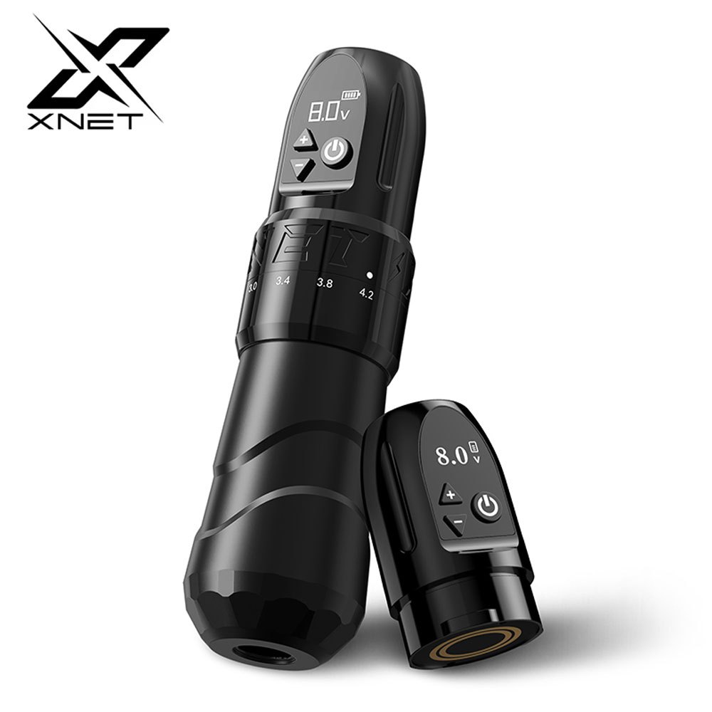 XNET F2 Professional Wireless Tattoo Machine 2.0-4.2 Adjustable Stroke ...