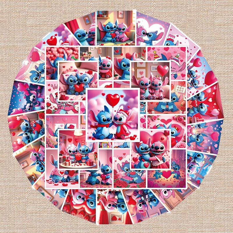 50PCS Disney Cute Stitch and Angel Stickers DIY Laptop Scrapbook Decal ...