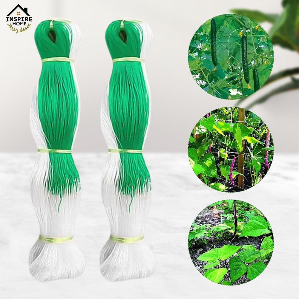 2MX100M Garden Plant Climbing Net cucumber vegetables trellis net White ...