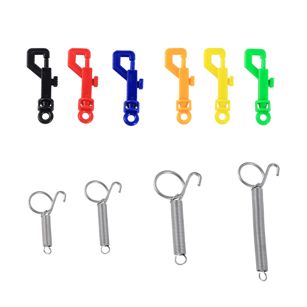 Cage Door Spring Hooks 5/7/8.2/11.3cm Metal/Plastic Snap Hook Tension ...