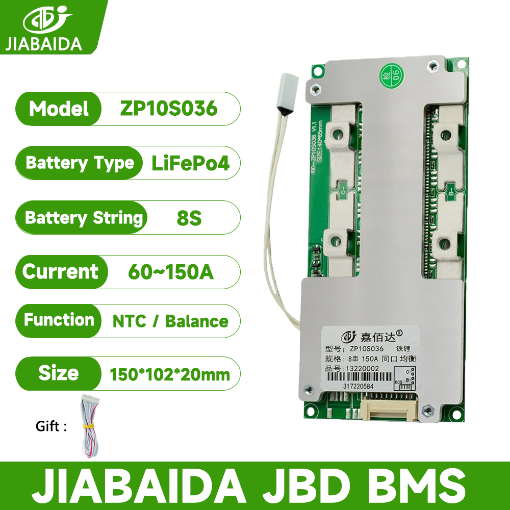 JBD BMS 8S 24V Lifepo4 80A 100A 120A 150A JIABAIDA Battery Management ...