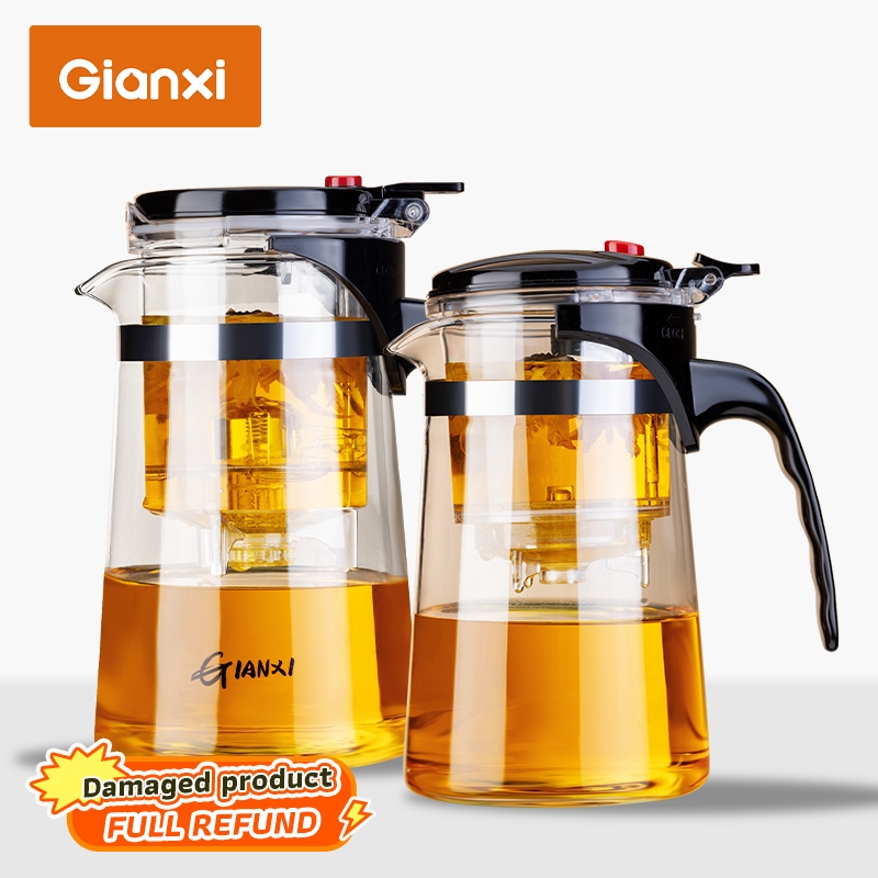 GIANXI Tea Pot Maker French Press coffee kettle tea cup with strainer  matcha set kit 500ml to 1000ml