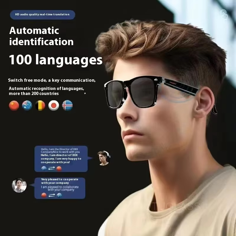 Smart glasses AI translation Glasses translate in more than 100 ...
