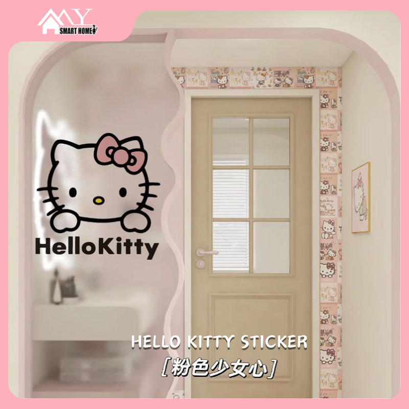 Hello Kitty Sticker Glass Sliding Door Sticker Window Sticker DIY ...