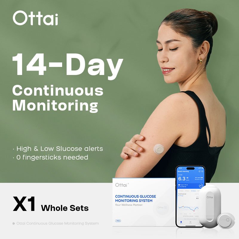 【Ready Stock】Ottai Continuous Glucose Monitor Full Set Blood Glucose ...