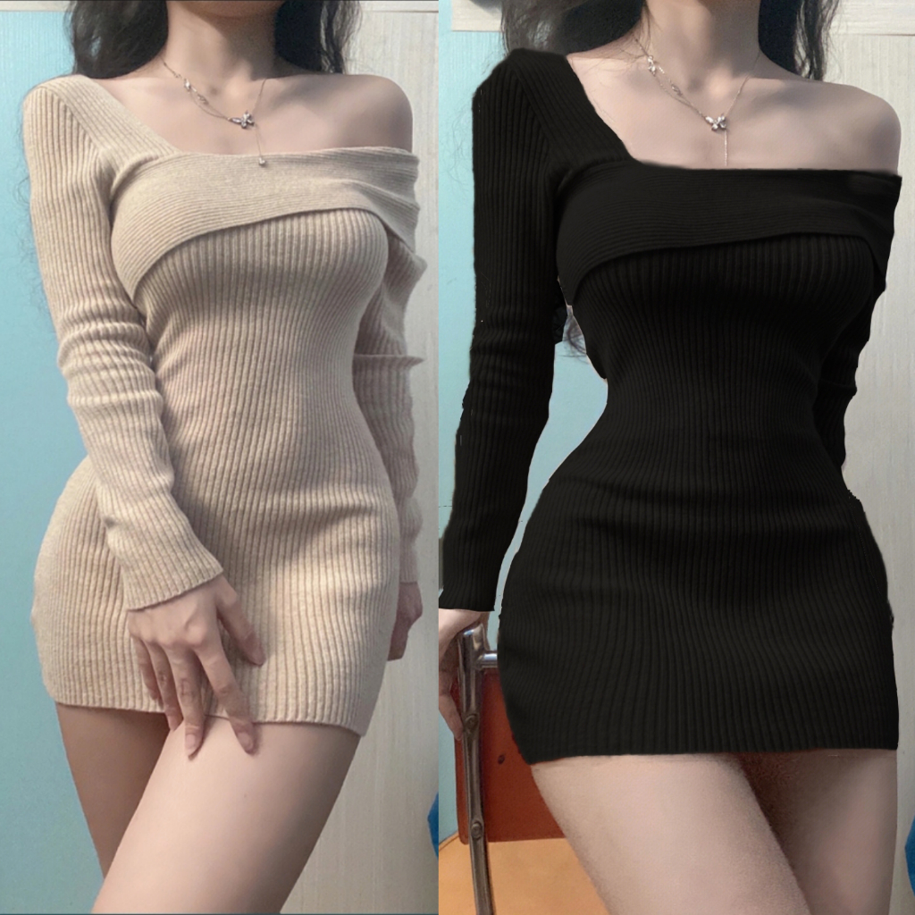 Long-sleeved cinched waist