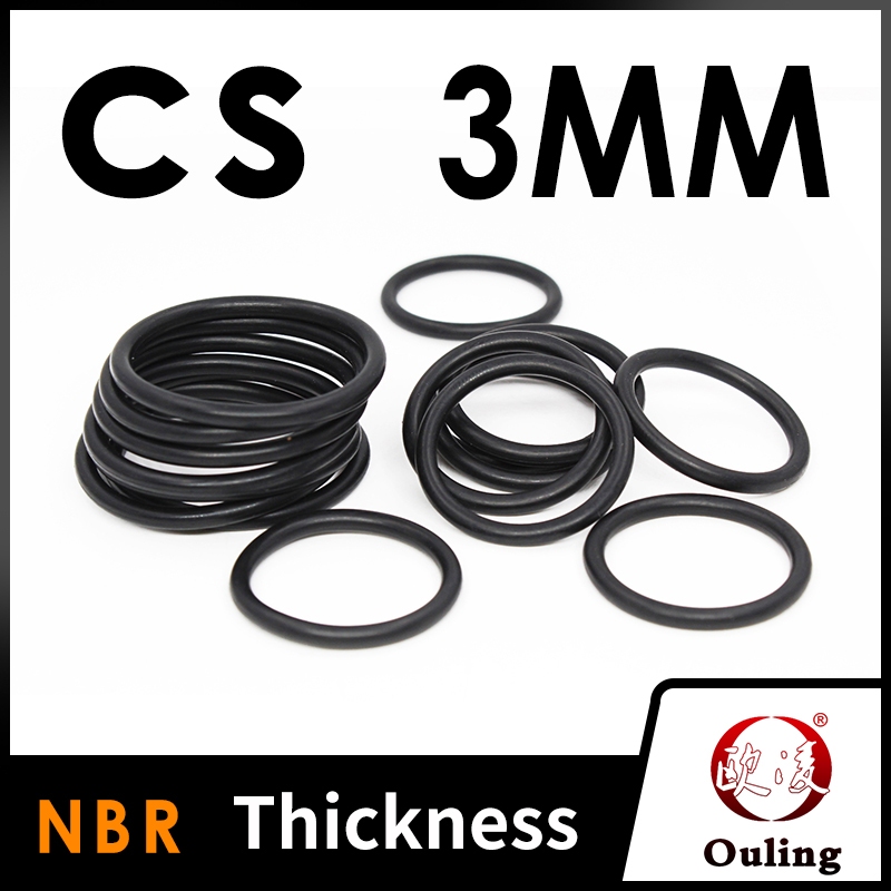 Ouling CS3mm Black NBR Nitrile Rubber O-Ring washer Sealing Ring ...