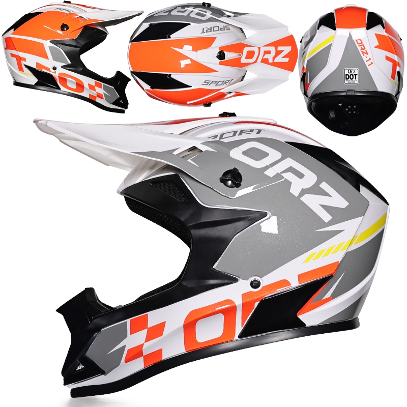 ORZ Motorcycle Helmets Racing Helmet Off Road Motorbike Full Face ...