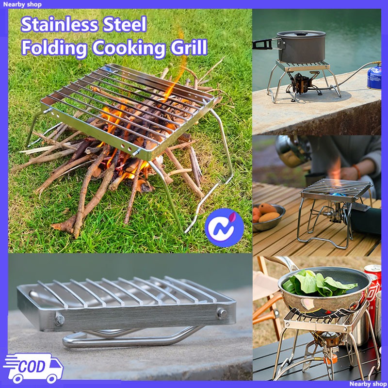 Camping stove rack Campfire Grate Wood branch Burning Stand Campfire ...