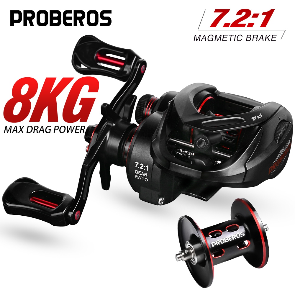 proberos Baitcasting Fishing Reel Ultra Light Saltwater Freshwater Big ...