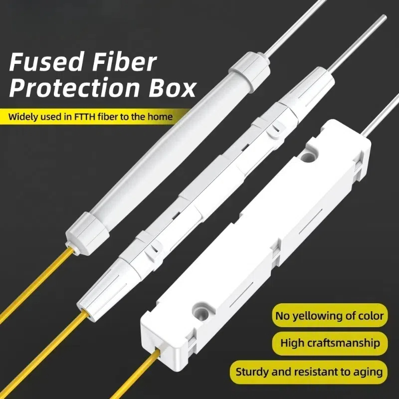 100PCS Optical fiber protection box leather wire optical cable, heat ...