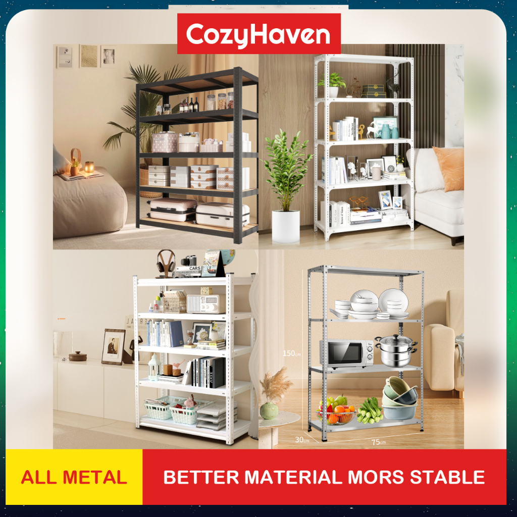 5 Tiers 4 Tiers Steel Shelf Metal Rack Cold-rolled Steel Layer Shelving ...