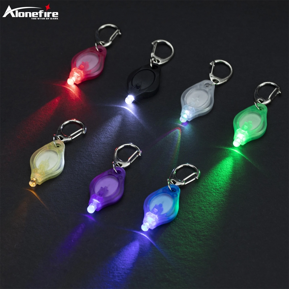Alonefire F6 Mini LED Keychain light Multicolored Cool Rainbow White ...