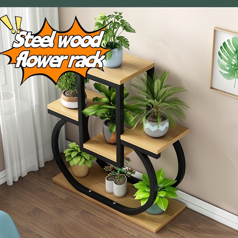 Iron flower rack flower pot rack balcony storage rack living room ...
