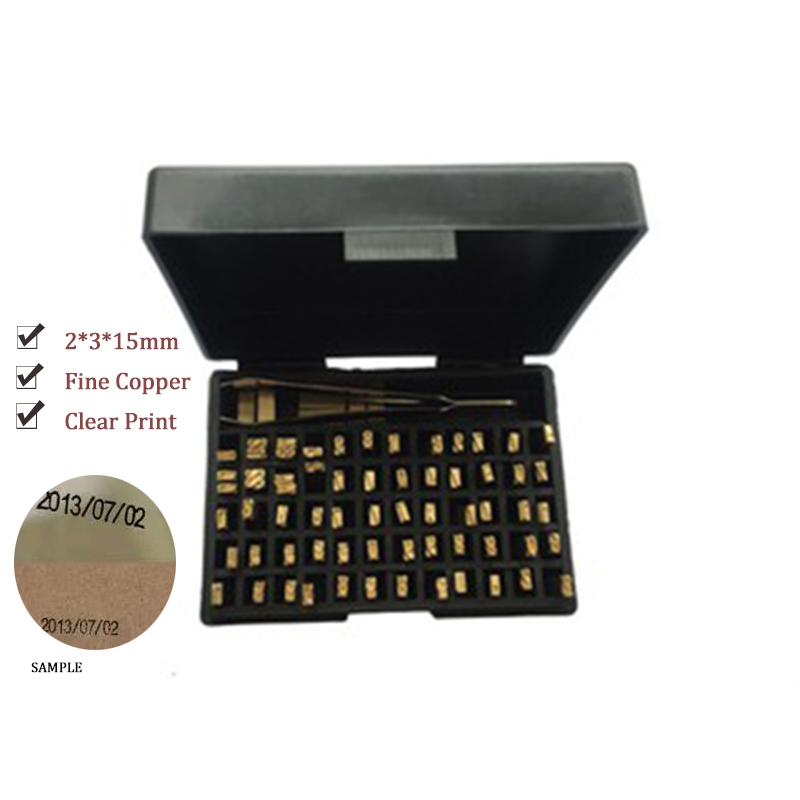 120pcs Coding Machine Word Grain 2*4*15MM/ 2*3*15MM Hot Stamp Copper ...