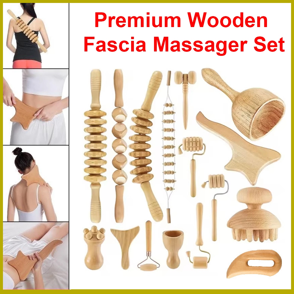 Timiben 6/16 Pcs Wood Therapy Massage Set, Wooden Therapy Tools for ...
