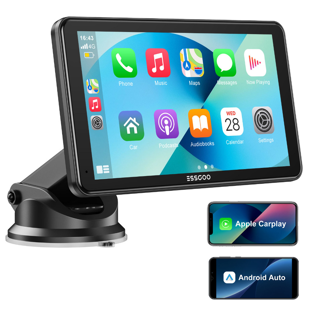 Wireless car Carplay Multimedia Player FHD 7 INCH Portable Car Player ...