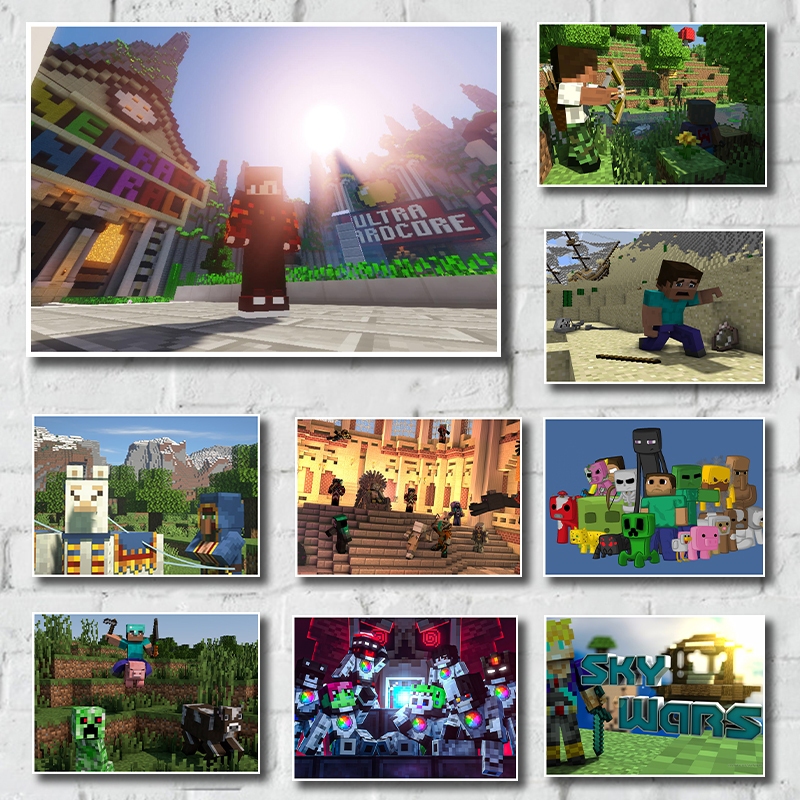 Minecraft Retro Kraft Paper Poster| A Must-Have for Die-hard Sandbox ...
