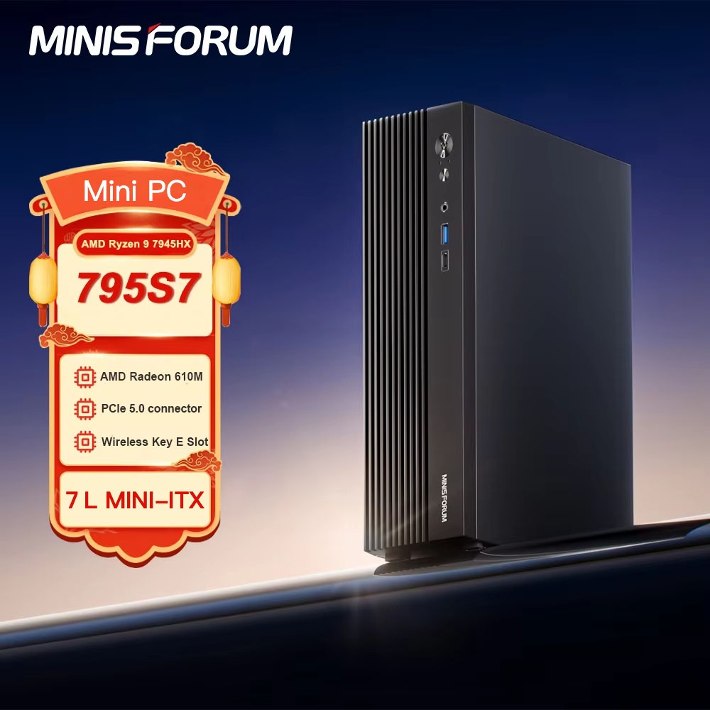 MINISFORUM MINI PC 795S7/129i7 AMD R9 7945HX/i9-12900HK ITX PC DDR5 ...