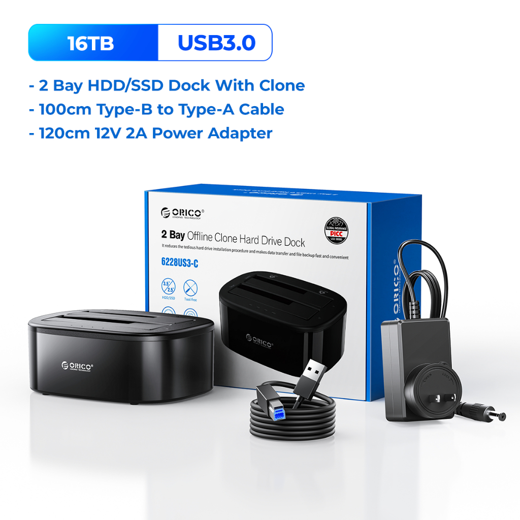 ORICO Clone Docking Station Dual Bay SATA To USB HDD