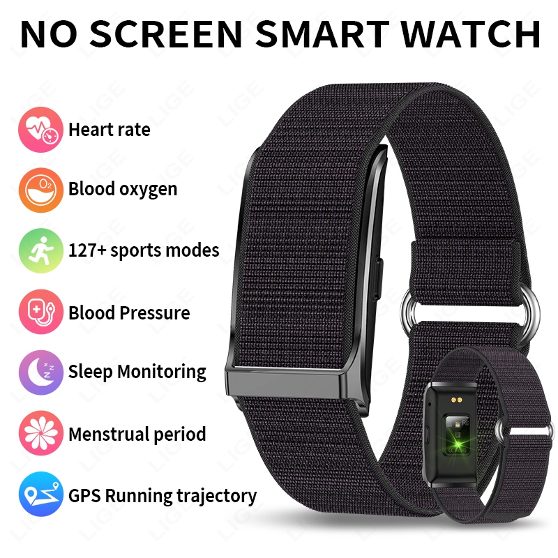 LIGE No Screen Smart Watch Waterproof 100+ Sport Mode Heart Rate Blood ...