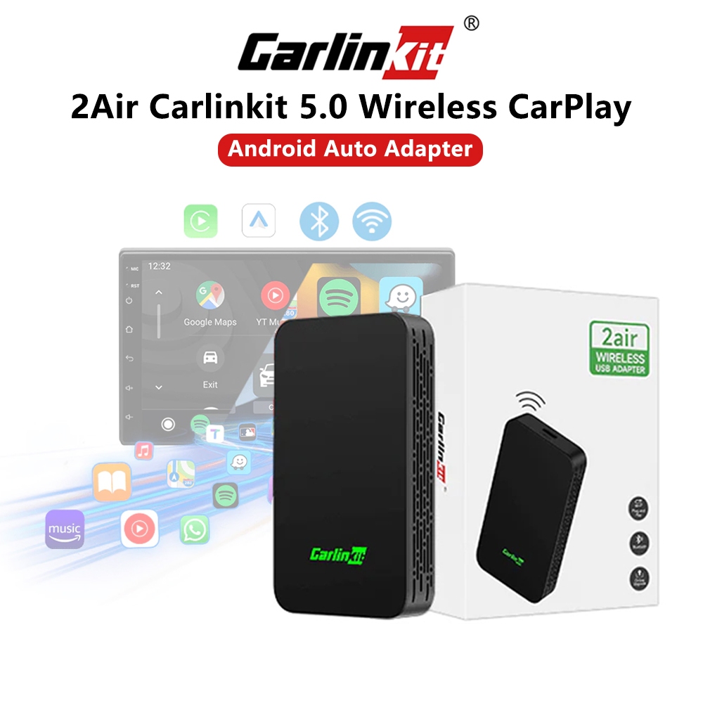 Carlinkit 2Air 5.0 Wireless CarPlay Android Auto Adapter Plug and Play ...