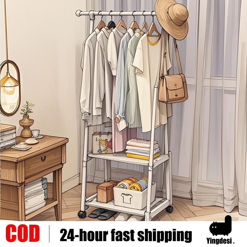 Triangle Coat Rack Bedroom Multi-function Clothes Hanger floor bedroom ...