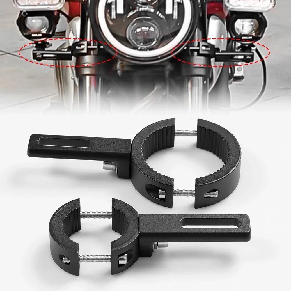 28-60mm Motorcycle Bike Bracket Mount Clamp Fork Holder Spot Fog Driving Light E - Foto 13