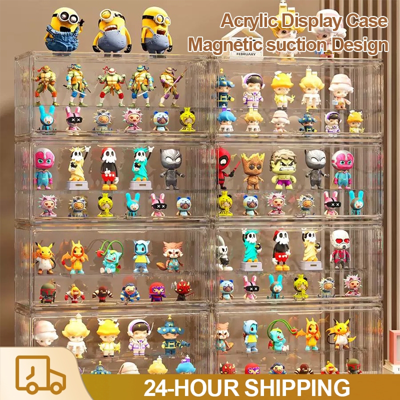 Transparent Acrylic Display Case Popmart Boxes Storage Organizer Toy ...