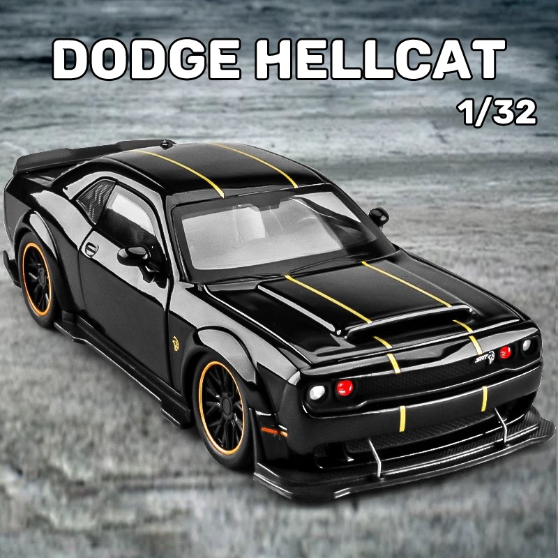 1:32 Scale Dodge Hellcat Alloy Car Model Diecast Car Sound Light Car ...