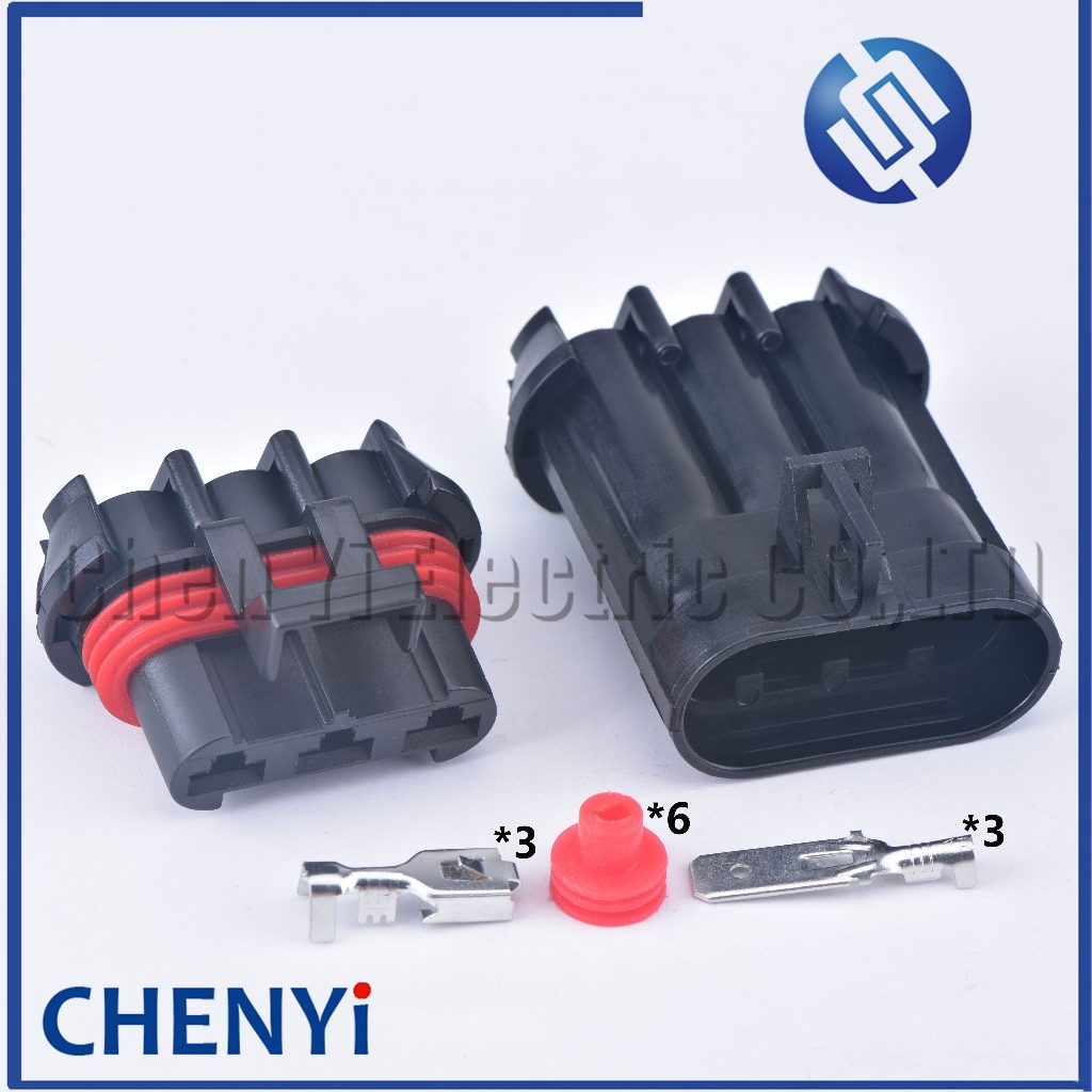 3 Pin auto Waterproof Blower Connector Plug Radiator Fan Motor Cooler ...