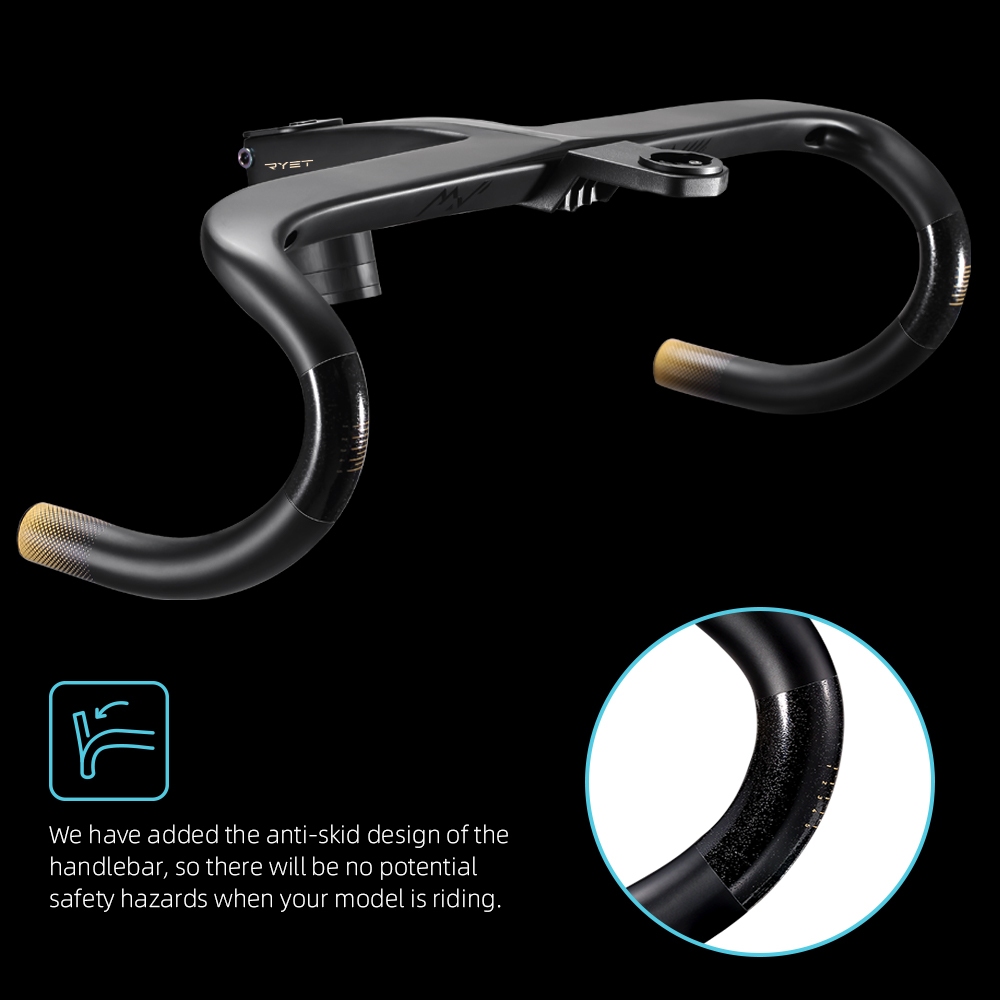 RYET ErgoAce Full Internal Cable Integrated Road Handlebar T800 Carbon ...